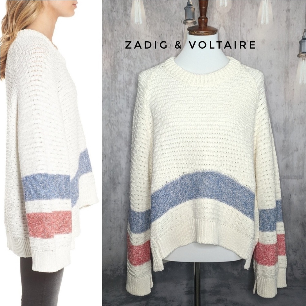 Zadig & Voltaire "4th of July" aesthetic made in Italy sweater size Medium